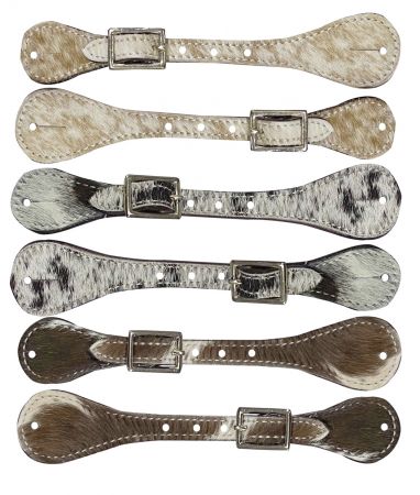 31008 -  Leather Hair on Cowhide Youth Spur Straps