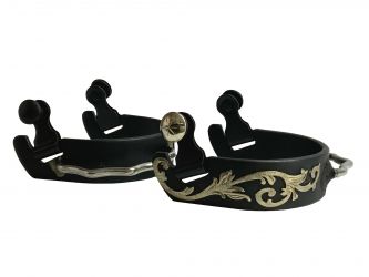 8128 - Ladies Size Black Steel Bumper Spurs