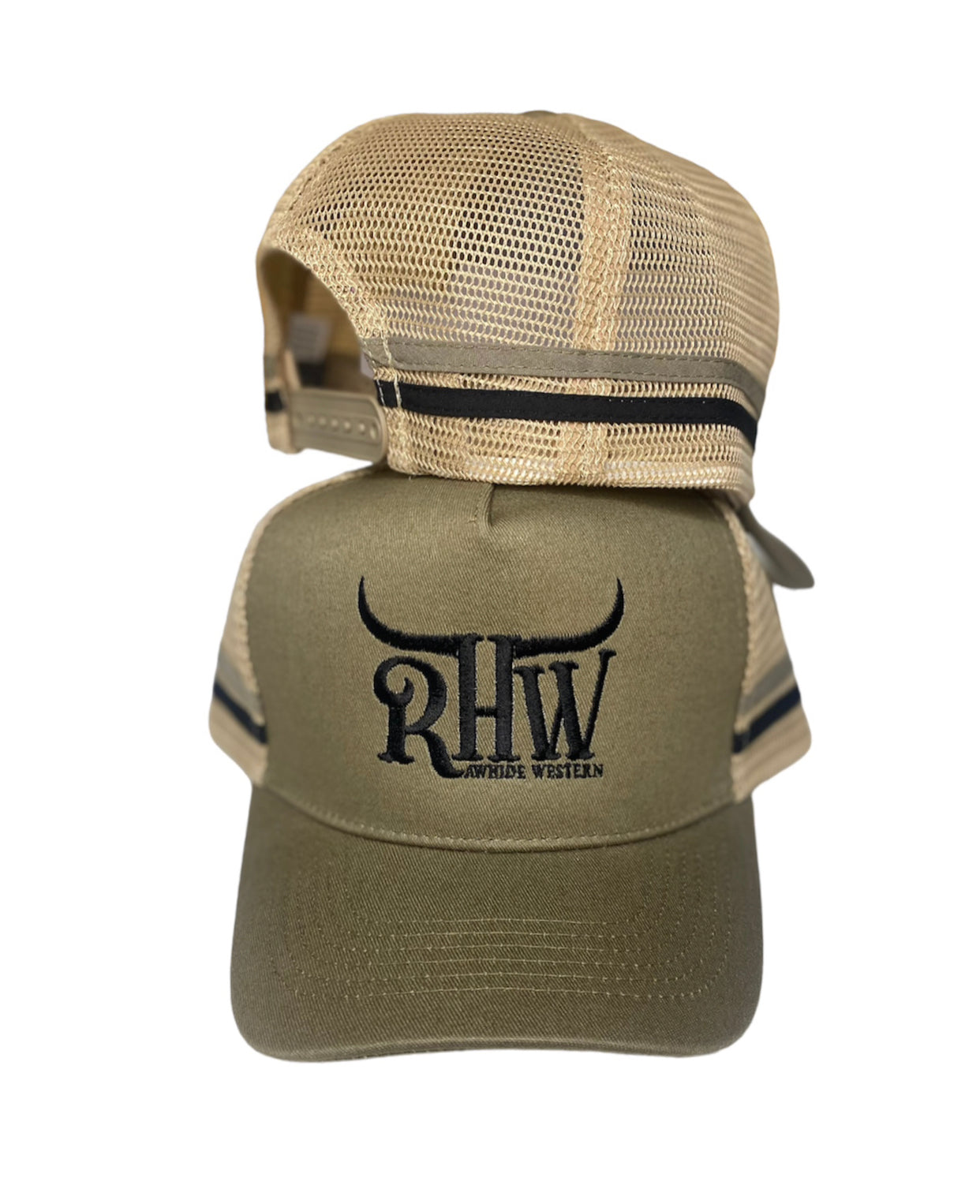 P4153 - RHW Kahiki & Tan Western Trucker Cap