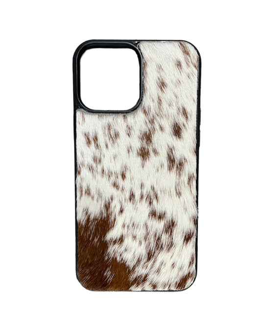 A8628 - IPhone 13 Pro Max Hair on Hide Leather Case