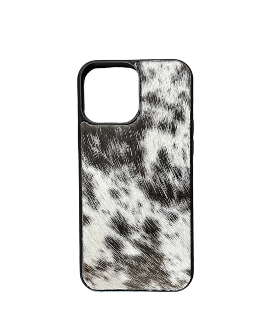A8625 - IPhone 13 Pro Max Hair on Hide Leather Case