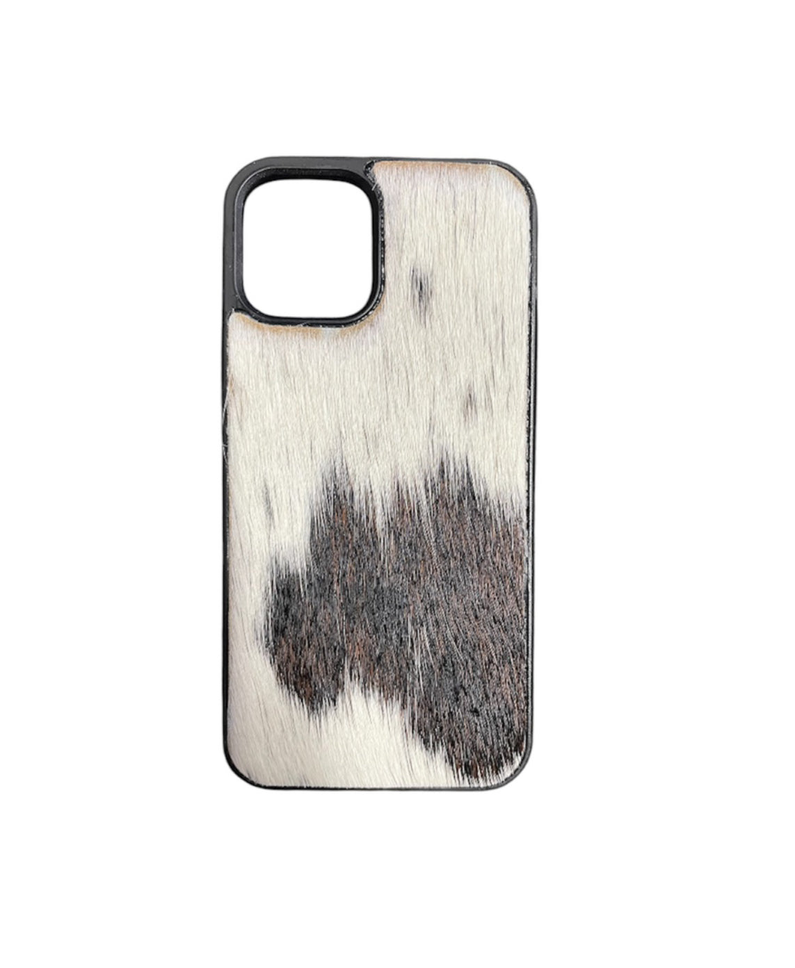 A8618- IPhone 12/12Pro Hair on Hide Leather Case