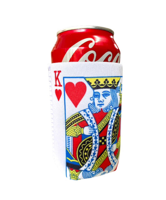 A8822K - King of Hearts Print Stubby Cooler