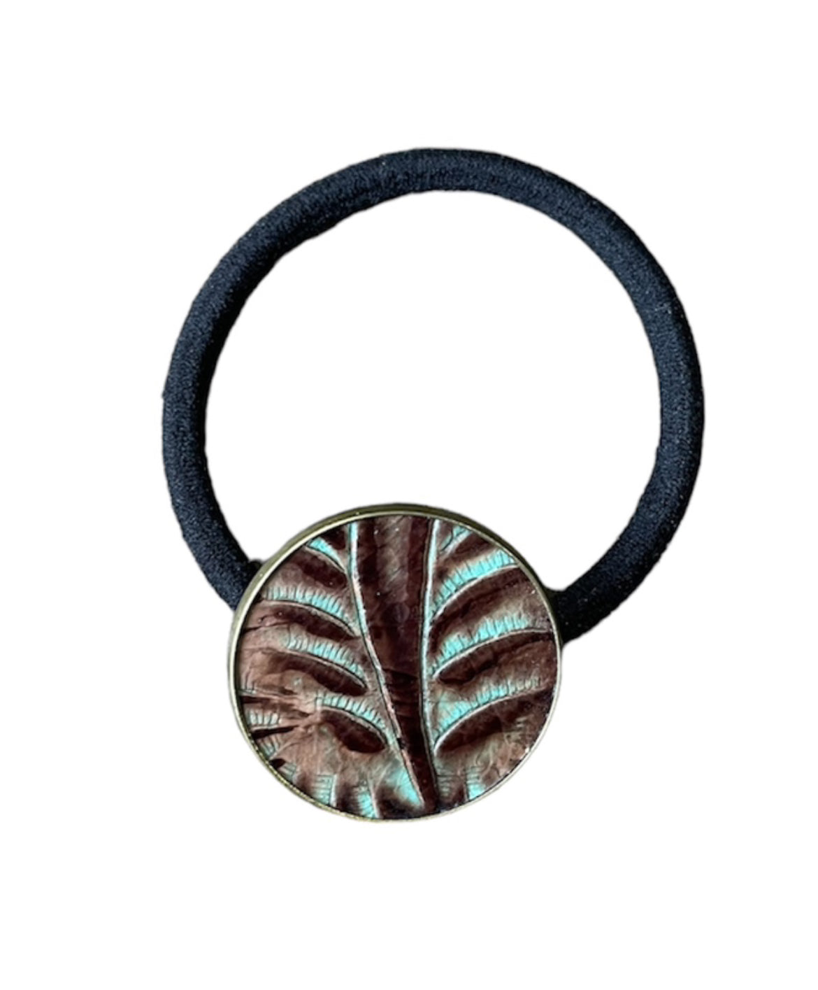 A8685 - Real Tooled Leather Hair Tie