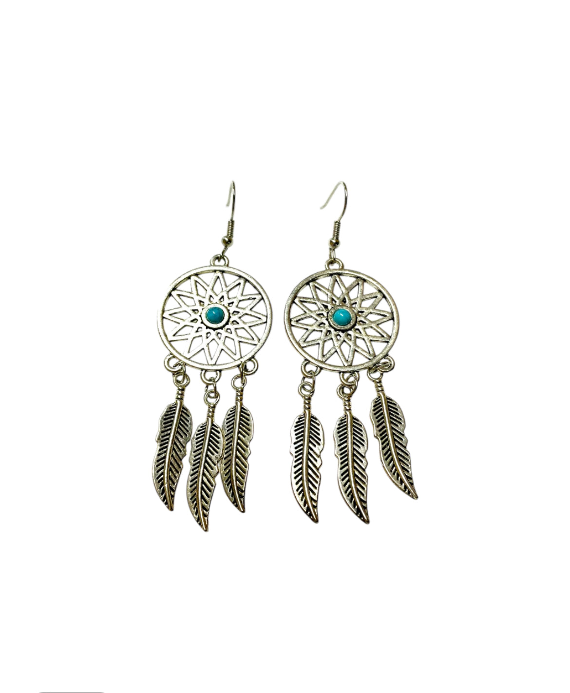 J6184 - Dream Catcher Dangle Earrings