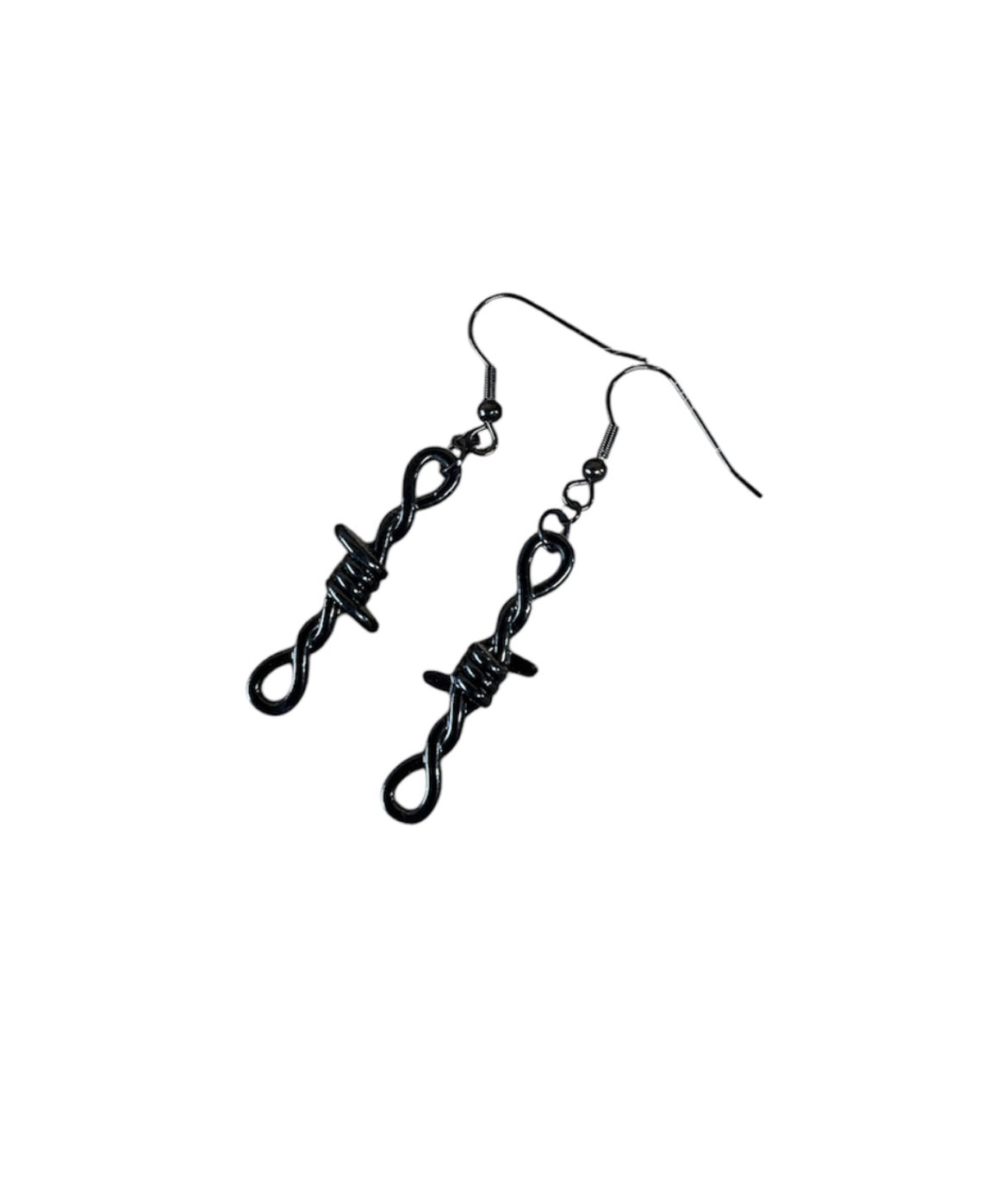 J6772 - Barb Wire Dangle Earrings