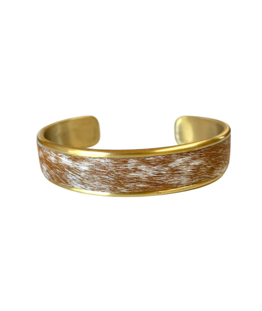 J6987 - 3/4 Bangle w Cowhide Bezel