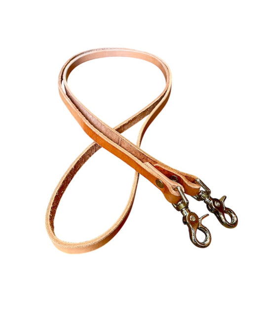 T5554 - Aust Made Leather 5/8" Roping Reins fixed ends