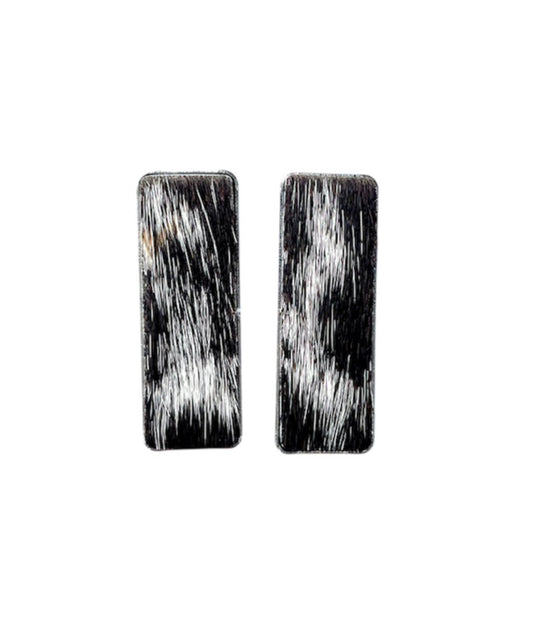 J6974 - Rectangle Hide Stud Earrings