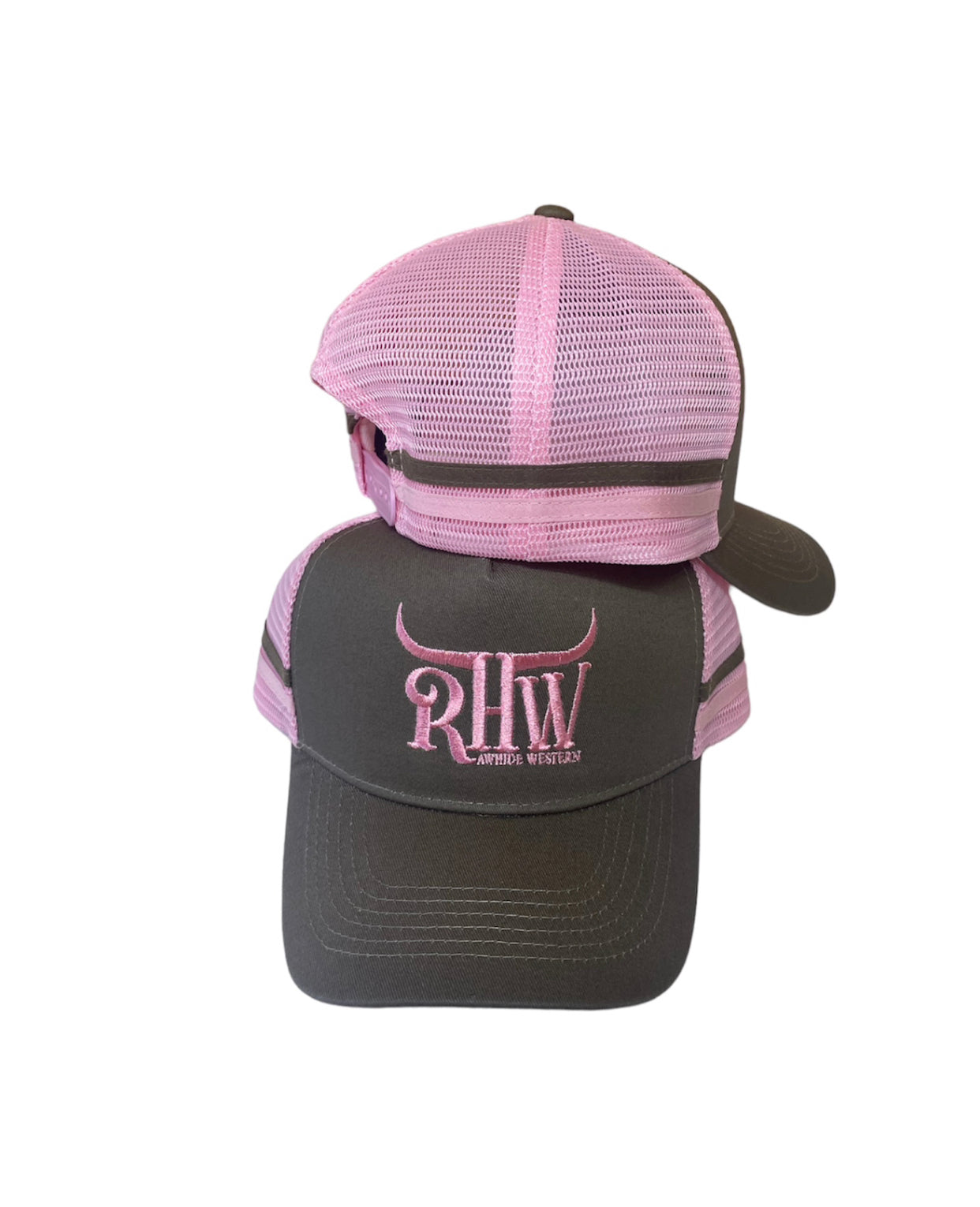 P4144 - RHW Brown & Pink Trucker Cap