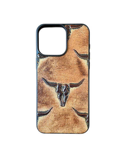 A8603 - IPhone 15 Pro Max Tooled Leather Case