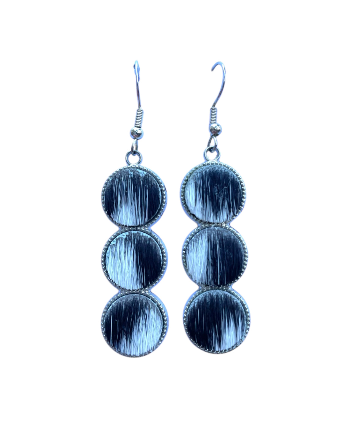 J6984C - 100% Hair on Hide Earrings 3 Stacker