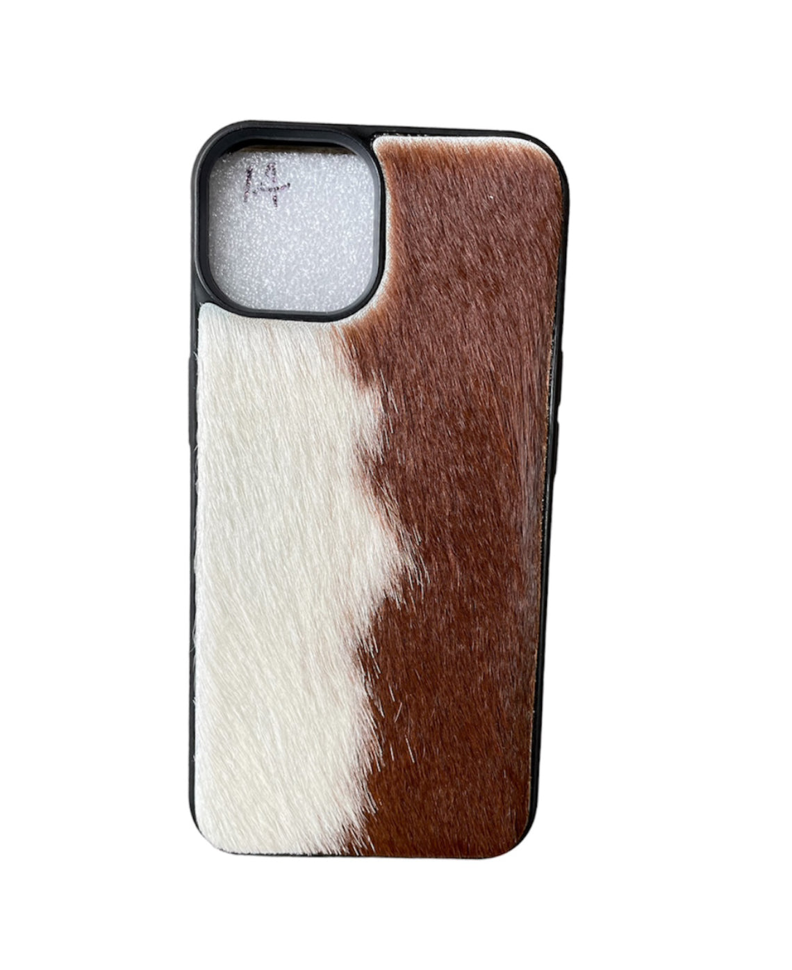 A8631 - IPhone 14 Hair on Hide Leather Case