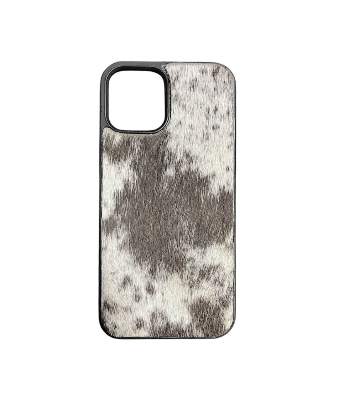 A8617 IPhone 12/12Pro Hair on Hide Leather Case