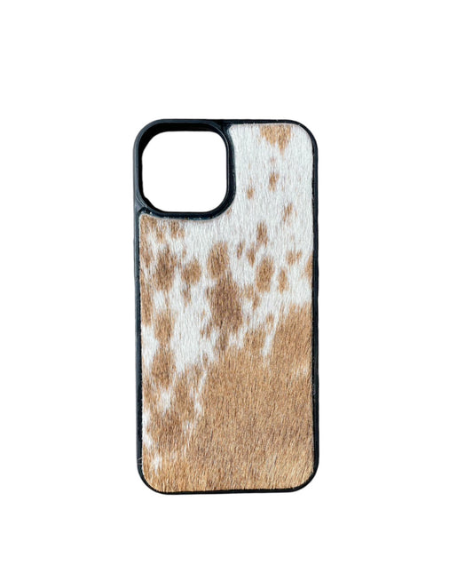 A8641 - IPhone 15 Hair on Hide Leather Case