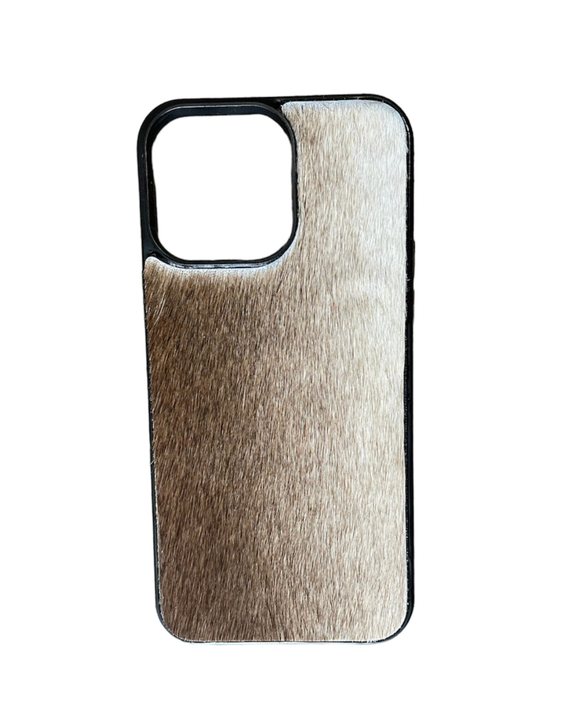 A8637 - IPhone 14 Pro Max Hair on Hide Leather Case