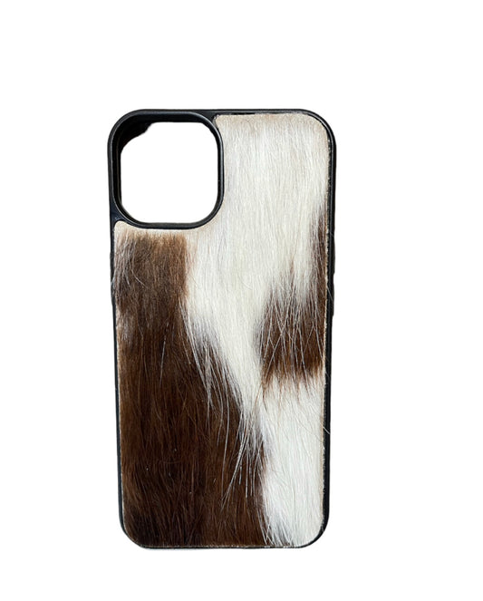 A8432 - IPhone 14 Hair on Hide Leather Case