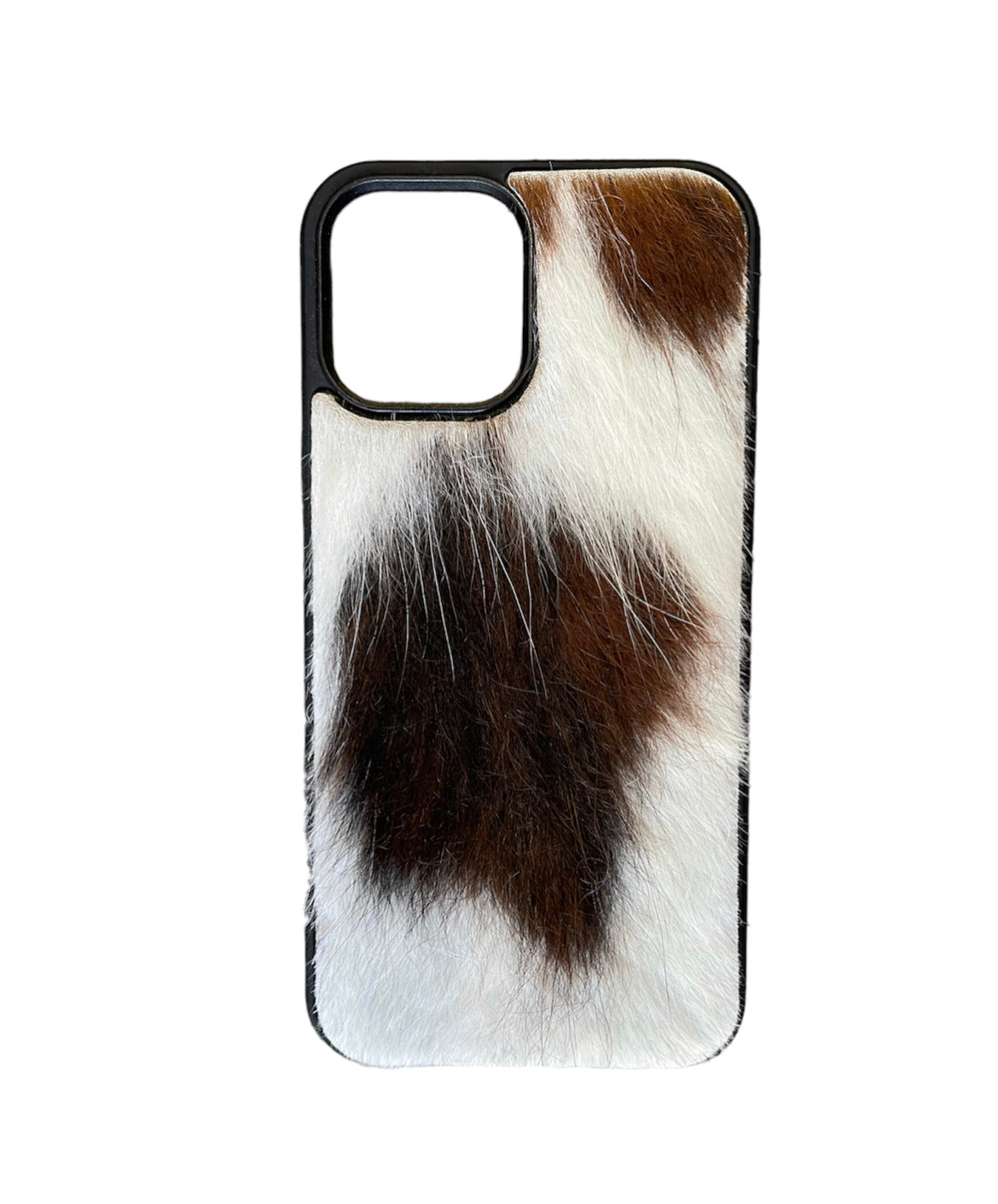 A8359 - IPhone 12 Max Hair on Hide Leather Case