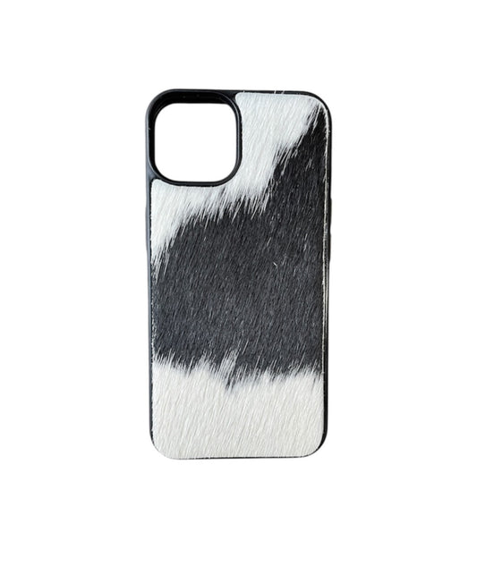 A8433 - IPhone 14 Hair on Hide Leather Case