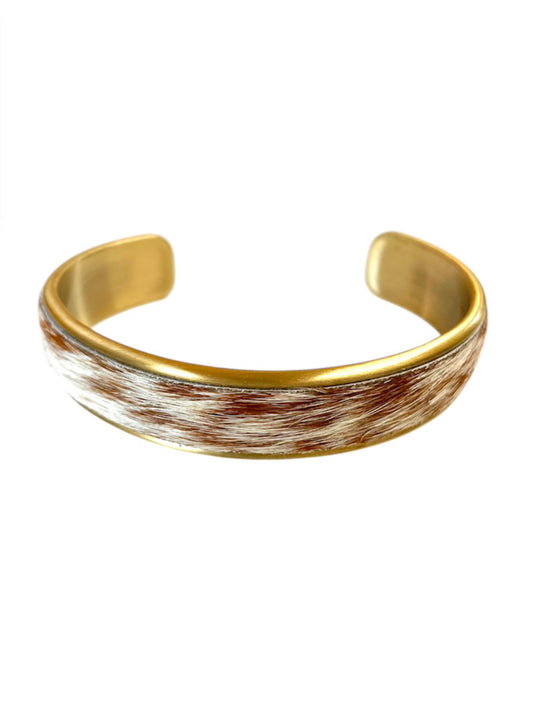 J6874 - 3/4 Bangle w Cowhide Bezel