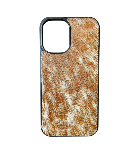 A8797 - IPhone 16 Hair on Hide Leather Case