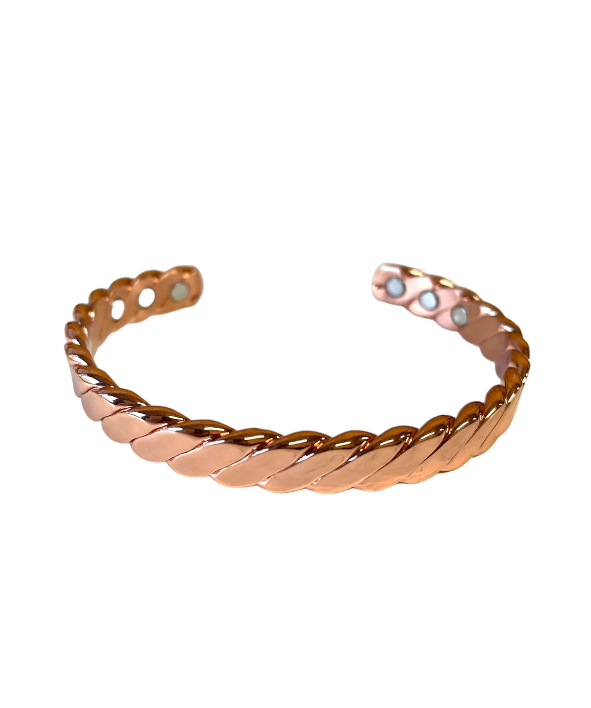 J6887 - Copper Bangle 3/4 Twisted Plain