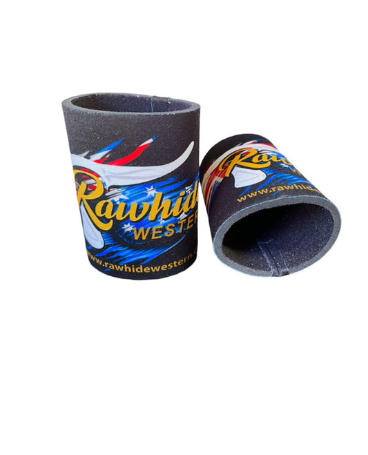 P4185- Rawhide Western Ripped Flag Stubby Cooler