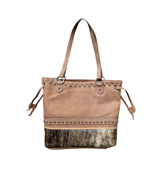 TR142G8317BR - Trinity Ranch Hair-On Cowhide Collection Concealed Carry Tote