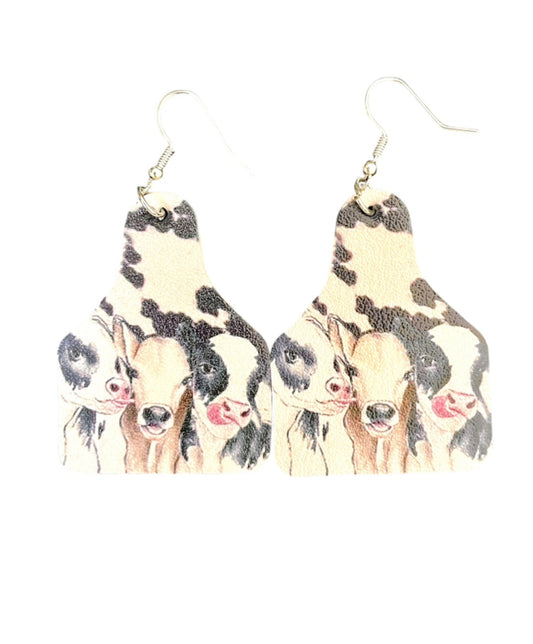 099E - Ear Tag Earrings