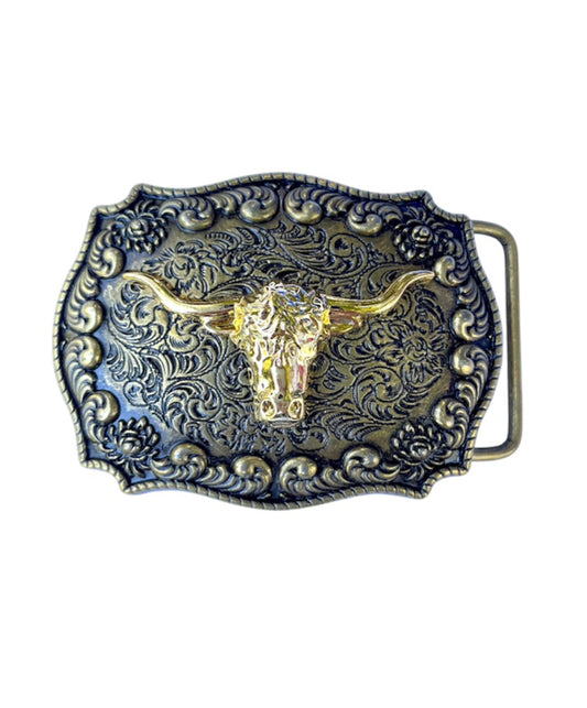 A8825 - Longhorn Zinc alloy Belt Buckle