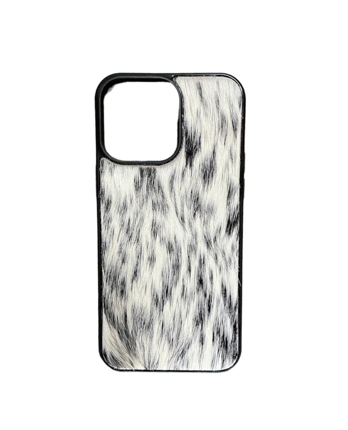 A8635 - IPhone 14 Pro Max Hair on Hide Leather Case