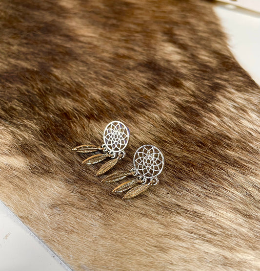 J6391 - Dream Catcher Stud Earrings