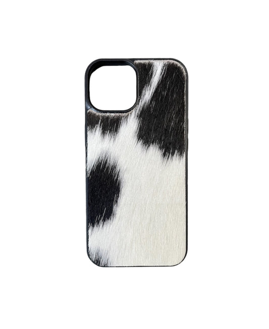 A8639 - IPhone 15 Hair on Hide Leather Case