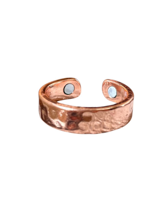 J6991 - Copper Ring w Dent Pattern