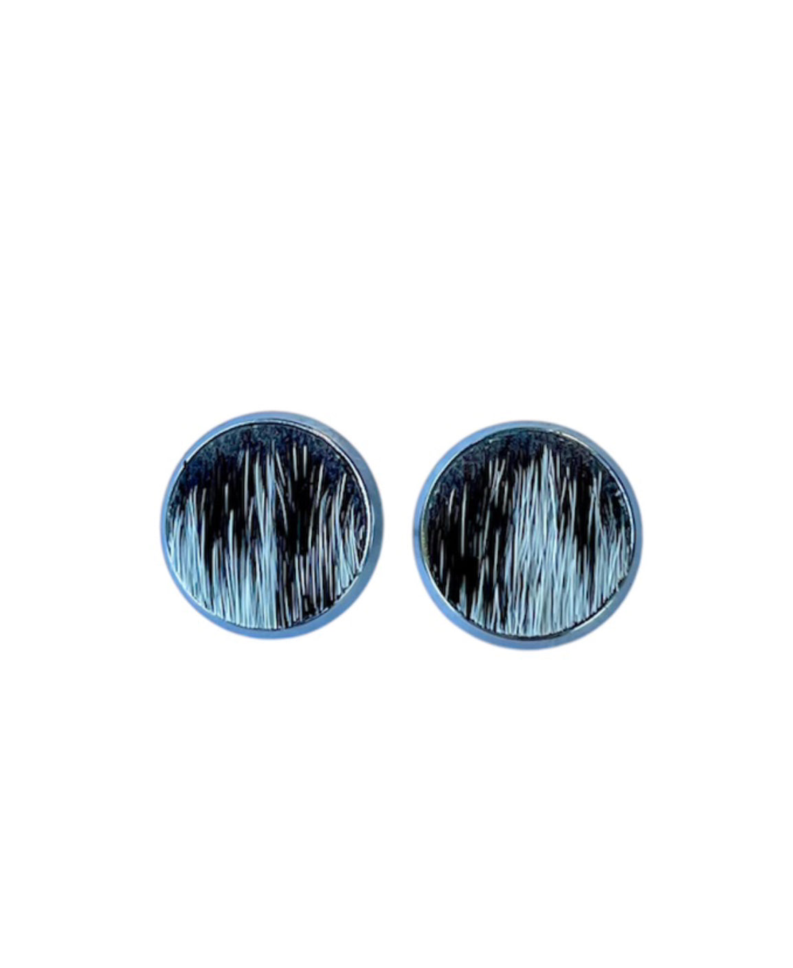 J6971 - Round Hide Stud Earrings