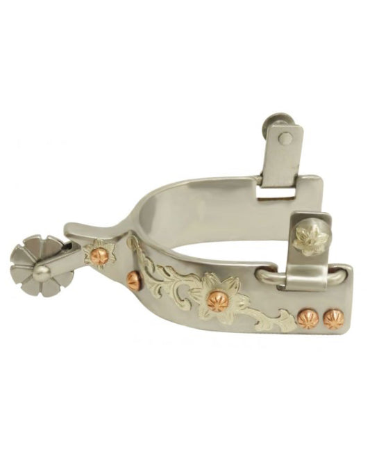 259350 - Ladies stainless steel spur with copper studs