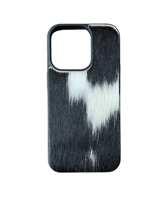 A8632 - IPhone 14 Pro Hair on Hide Leather Case