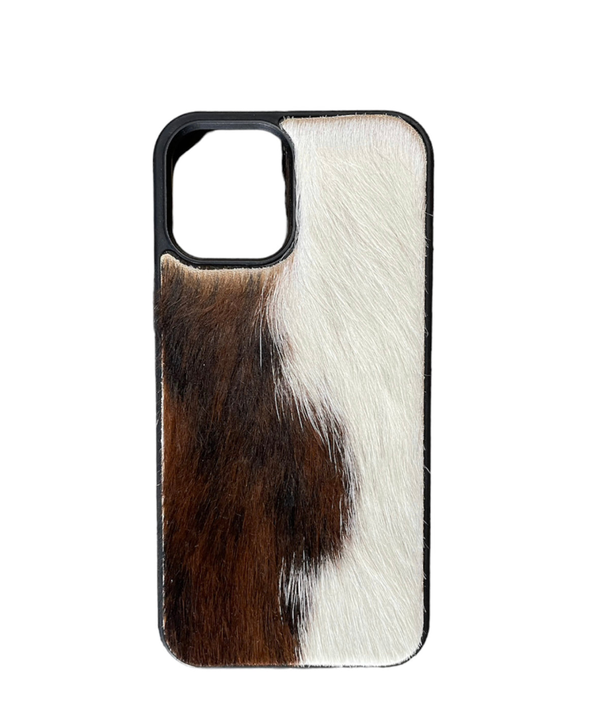 A8362 - IPhone 12 Pro Max Hair on Hide Leather Case