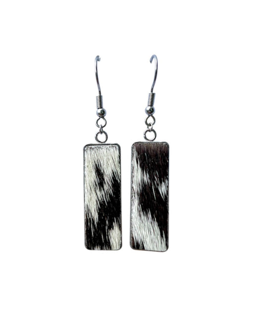 J6696D - 100% Hair on Hide Earrings Dangles