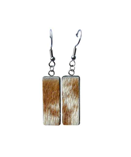 J6695 - 100% Hair on Hide Earrings Dangles