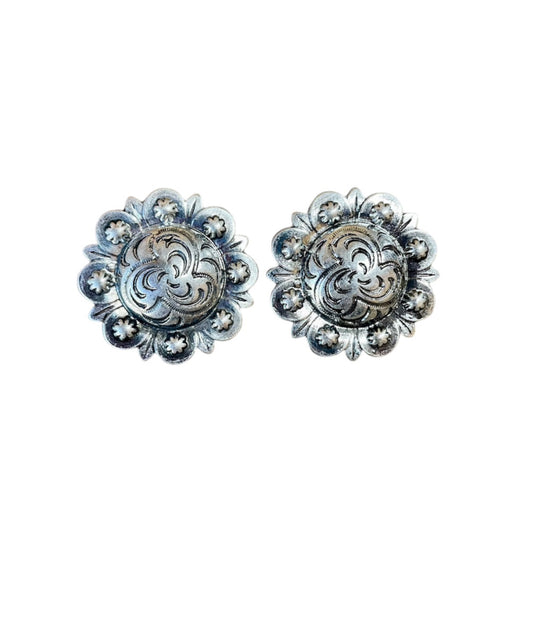 J6837 - Western Concho Stud Earrings