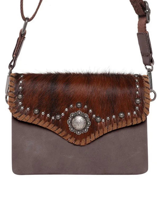 RLL018 - Montana West 100% Genuine Leather Hair-On Collection Crossbody