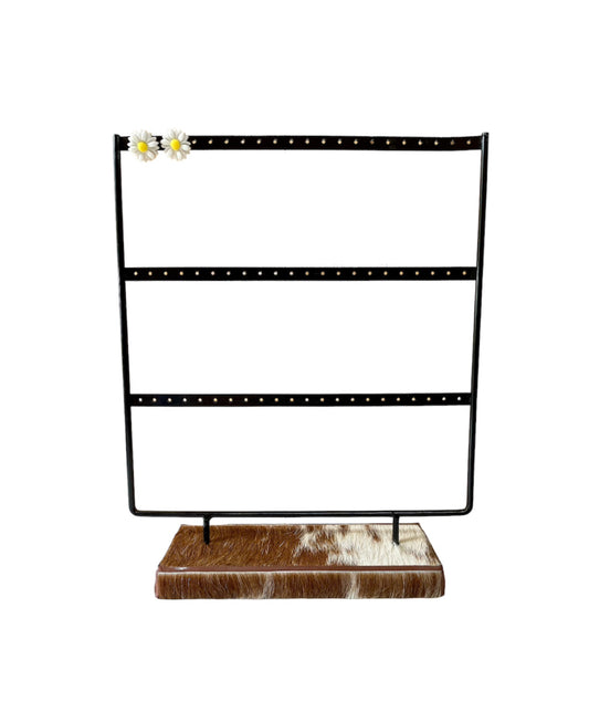 A8763 Cowhide Covered Jewellery Stand