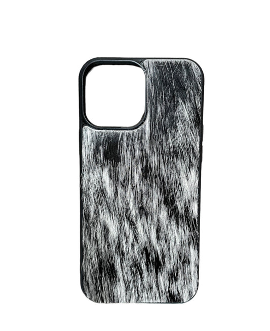 A8626 - IPhone 13 Pro Max Hair on Hide Leather Case