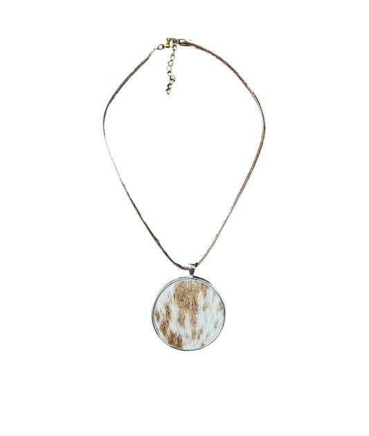 J6903 - 100% Cowhide Pendant Necklace