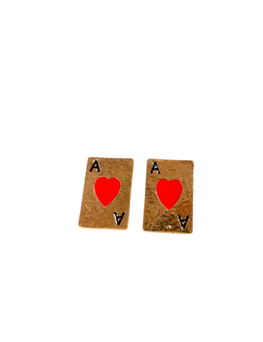 J6405 - Ace Hearts Stud Earring