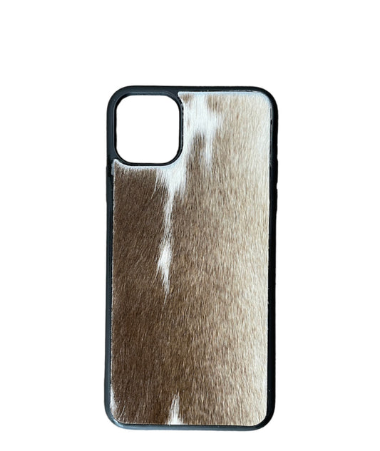 A8357 - IPhone 11 Pro Max Hair on Hide Leather Case