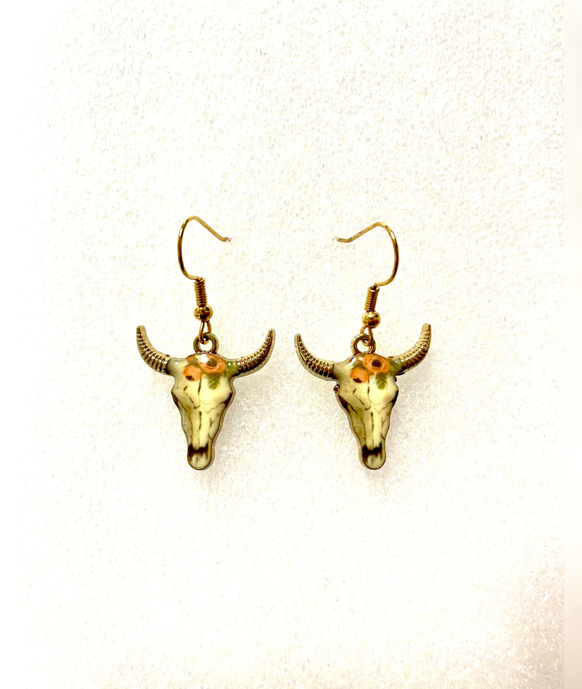 J6439F - Steer Head Earrings