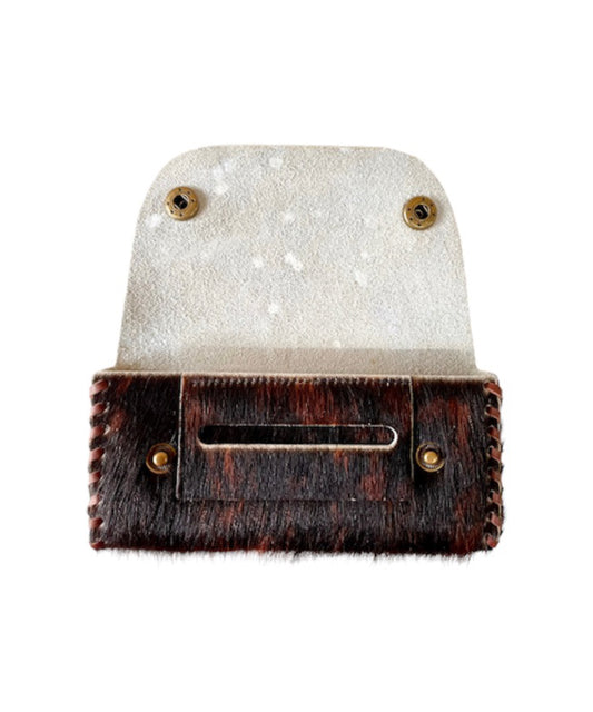 A8650 - Hair-On Cowhide Leather Tobacco Pouch