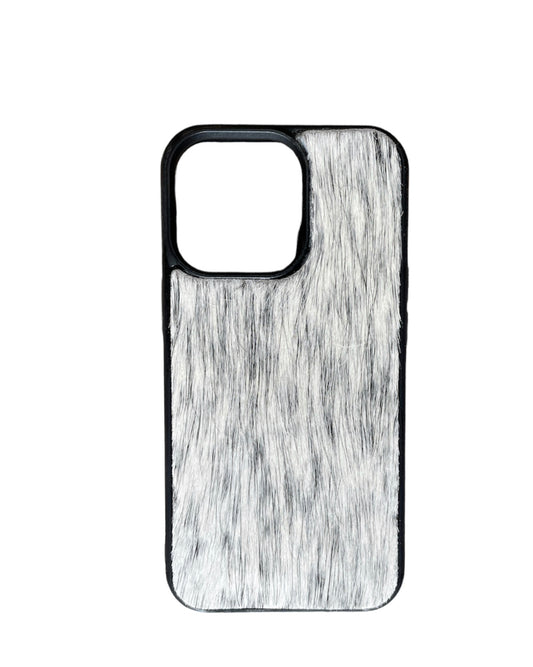 A8623 - IPhone 13 Pro Hair on Hide Leather Case